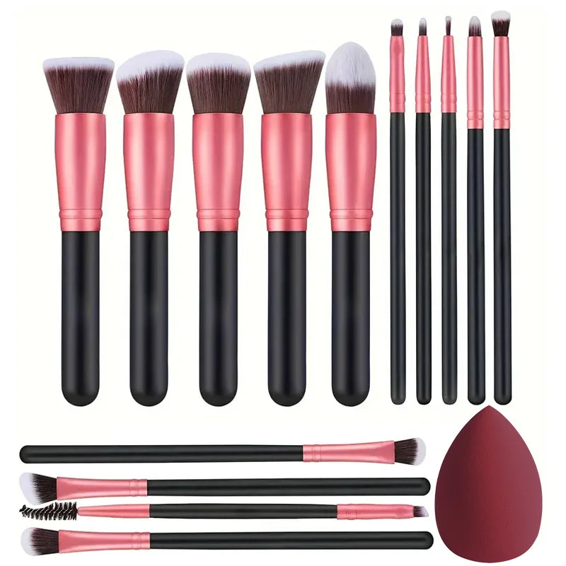 14PCS Soft Fluffy Makeup Brush Set – Foundation, Blush & Eyeshadow