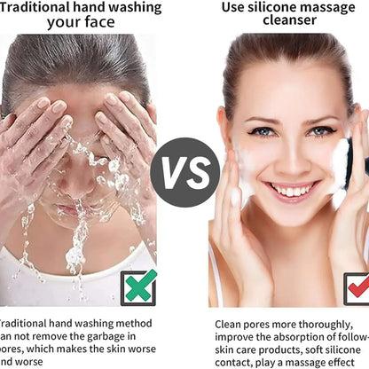 Silicone Face Scrubber – Manual Facial Cleansing Brush for Men & Women