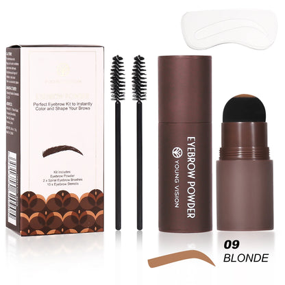 Eyebrow Stamp Stencil Kit – Waterproof Long-Lasting Brow Shaping with 10 PCS