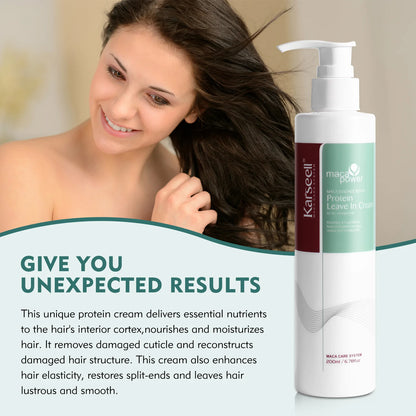 Karseell Leave-In Conditioner Protein Cream – Repair & Nourish Dry, Damaged Hair with Natural Organic Essences
