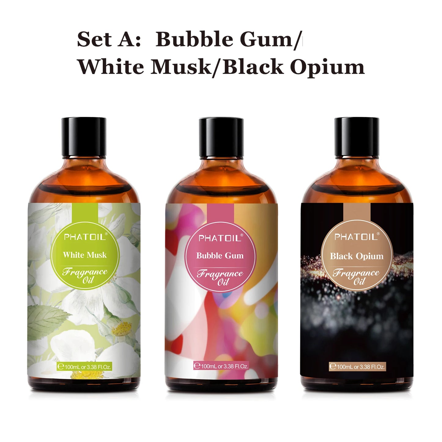 PHATOIL Fragrance Oil 100ml – Fresh Linen, Bubble Gum, Baby Powder, Angel