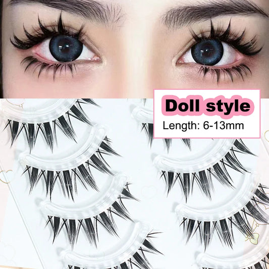 New Doll Cat Eye False Eyelashes – Handmade Manga Anime Lash Extensions