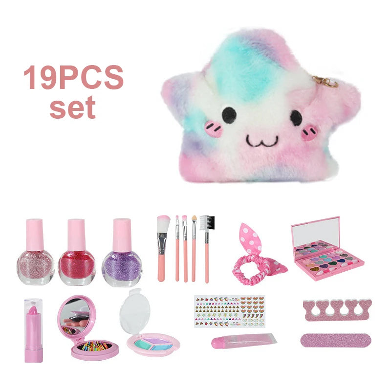 Fashion Kids Cosmetics Make Up Set Safe Washable Children's Makeup Set Box Princess Beauty Pretend Play Toys For Girl Baby Toys