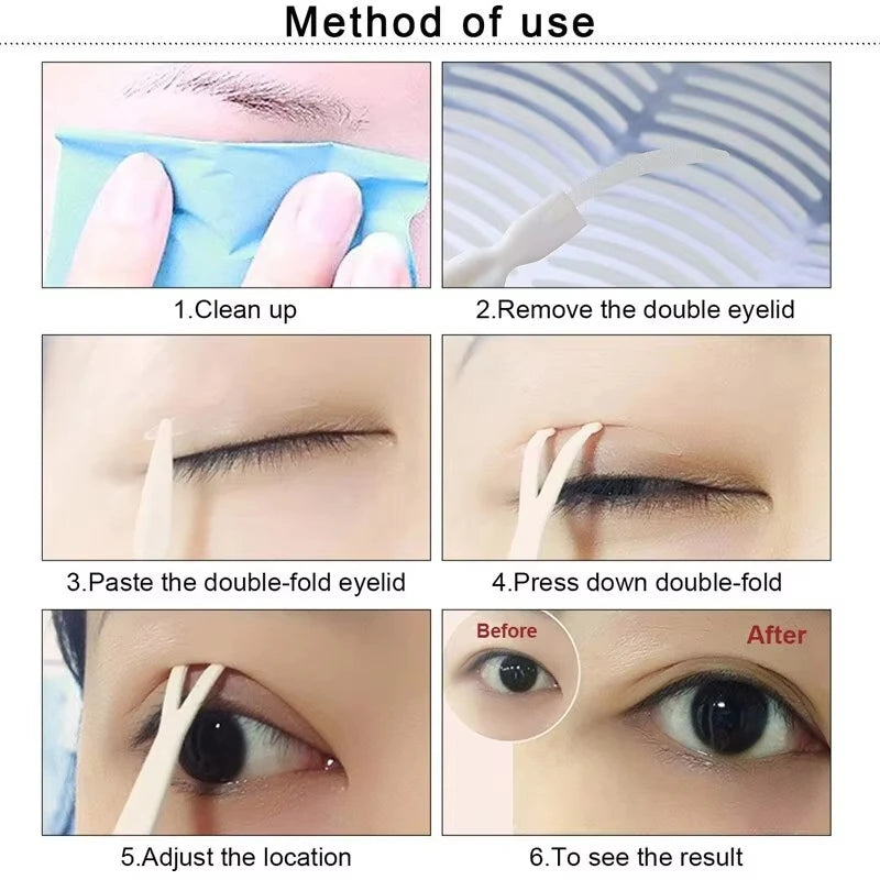240pcs Invisible Double Fold Eyelid Tape – Natural Clear & Beige Eye Makeup Stickers