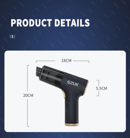 SZUK 98000PA Mini Car Vacuum Cleaner Powerful Cleaning Machine Strong Suction Handheld for Car Home Portable Wireless Cleaner