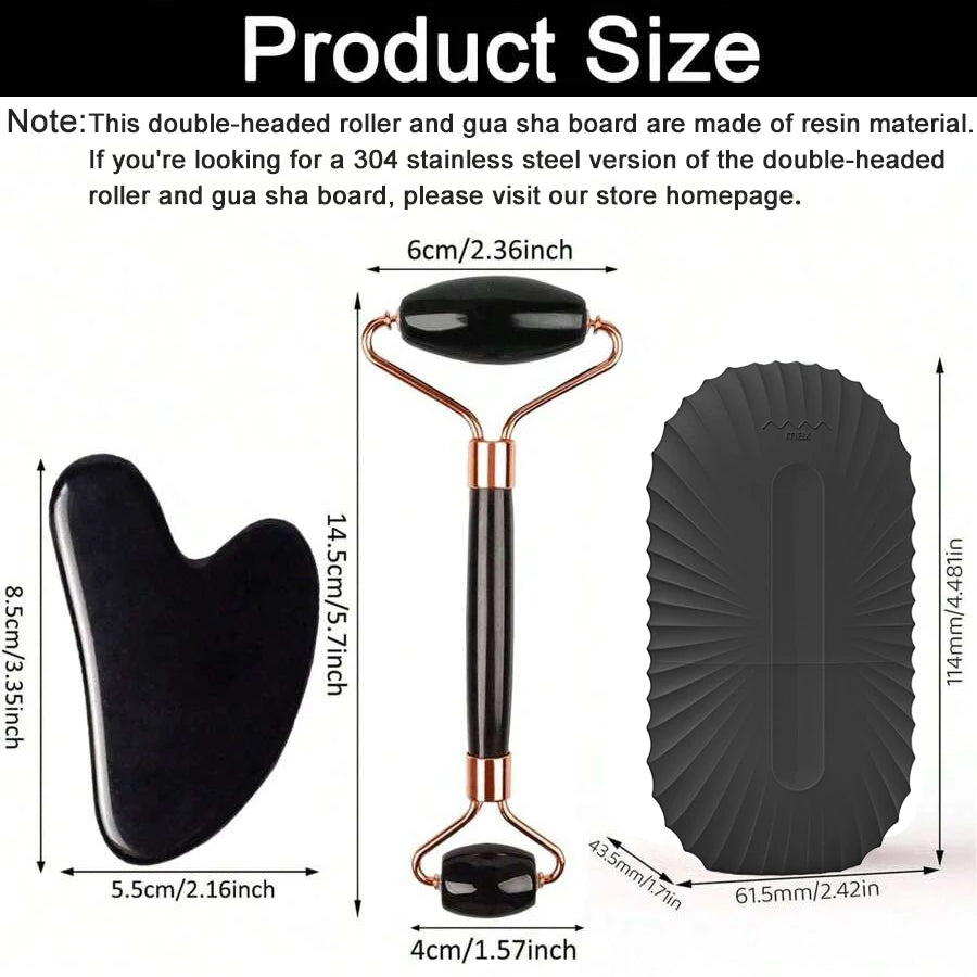 Facial Skincare Ice Roller & Gua Sha Face Tool for Lifting, Contouring & Massage