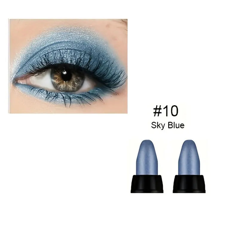 16-Color Pearlescent Eyeliner – Glitter Waterproof Long-Lasting Eye Makeup