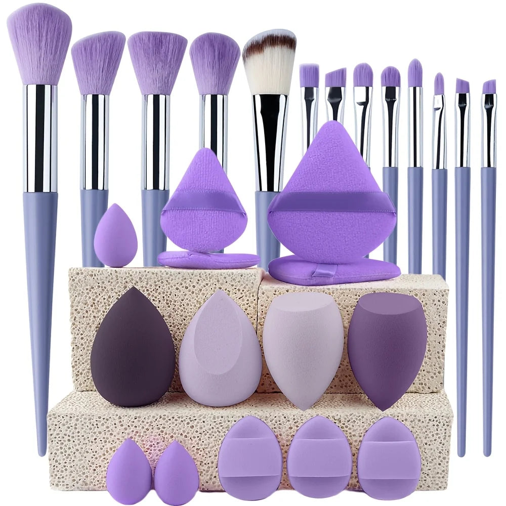 8-29Pcs Professional Makeup Brush Kit – Soft Eyeshadow & Foundation Brushes