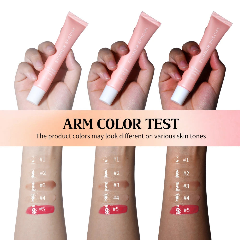 Summer Lip Balm & Moisturizing Lip Gloss – Transparent Lip Oil with Vanilla, Mint & Iced Coffee Scents