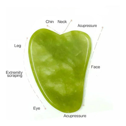 Natural Jade Gua Sha Face Massager – Facial & Eye Care SPA Tool