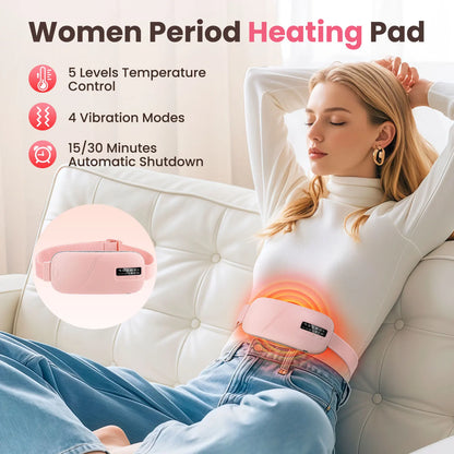 Electric Heating Pad Belt – Menstrual Cramp Relief & Abdominal Massager