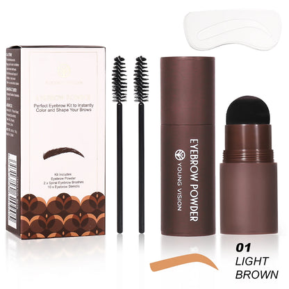 Eyebrow Stamp Stencil Kit – Waterproof Long-Lasting Brow Shaping with 10 PCS