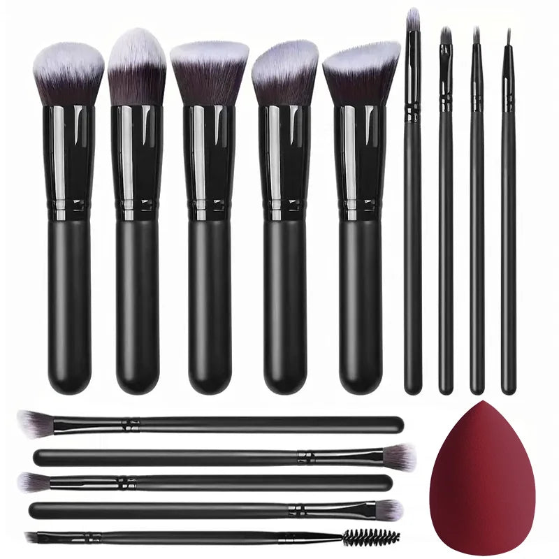 14PCS Soft Fluffy Makeup Brush Set – Foundation, Blush & Eyeshadow