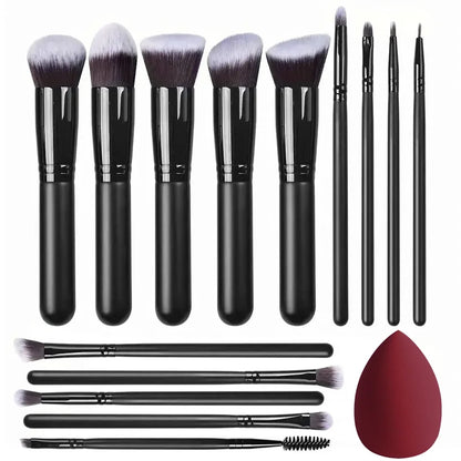14PCS Soft Fluffy Makeup Brush Set – Foundation, Blush & Eyeshadow