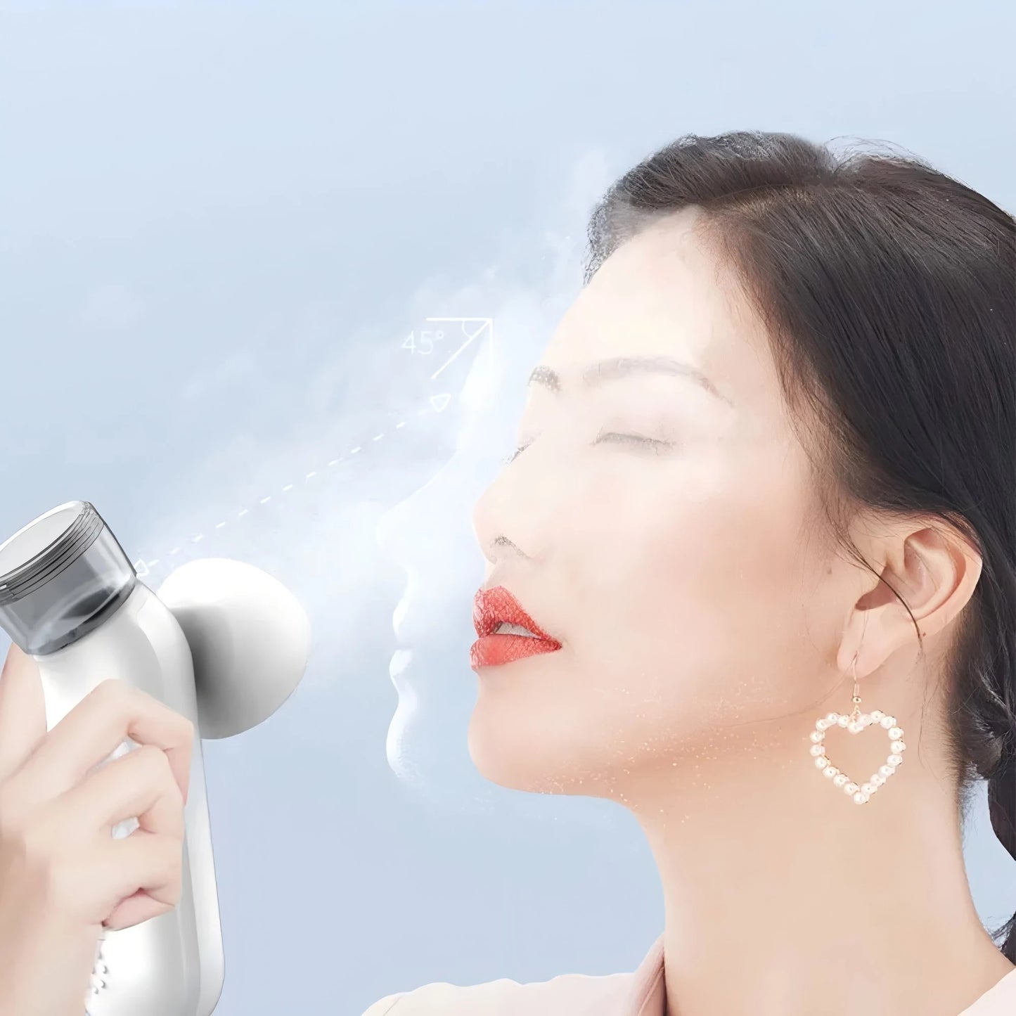 Heated Nano Mist Eye & Face Steamer – Portable Moisturizer & Massager