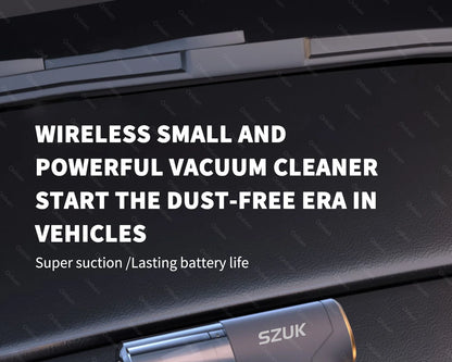 SZUK 98000PA Mini Car Vacuum Cleaner Powerful Cleaning Machine Strong Suction Handheld for Car Home Portable Wireless Cleaner