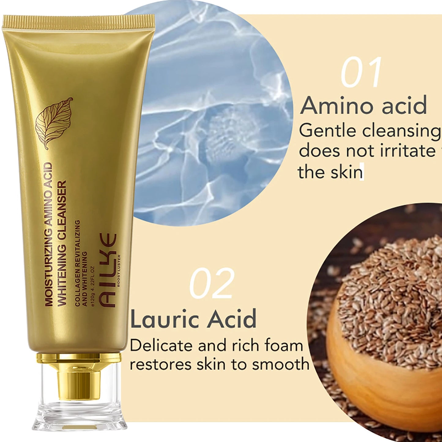 AILKE Amino Acid Cleanser: Oil Control, Whitening & Blackhead Removal