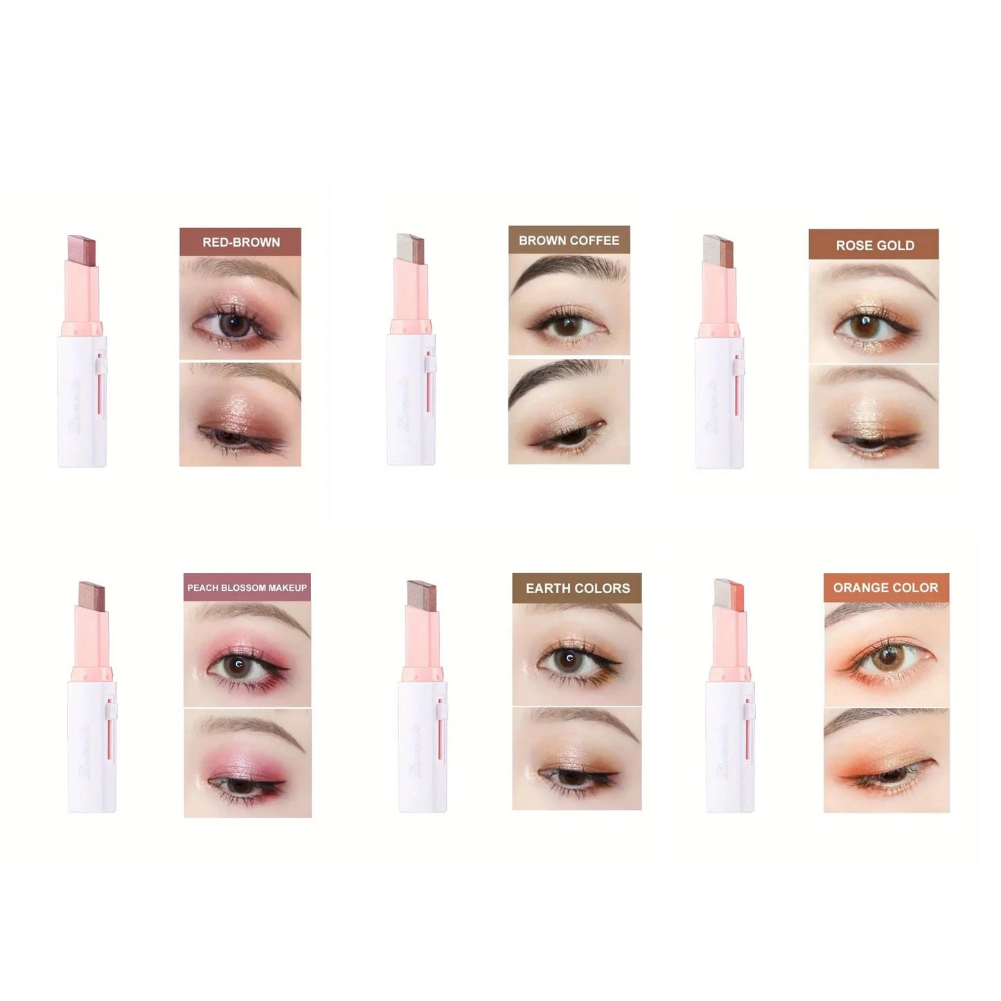 Two-Color Gradient Eyeshadow Stick – 3D Natural Long-Lasting Makeup