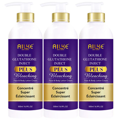 AILKE Double Glutathione Anti-Aging Set | Whitening Serum & Lotion for Dark Spots, Fine Lines & Uneven Skin