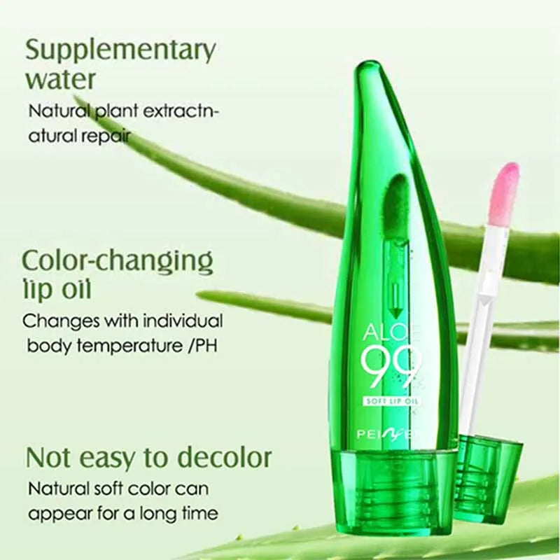 99% Aloe Vera Color Changing Lip Balm – Long-Lasting Moisture & Transparent Lip Care
