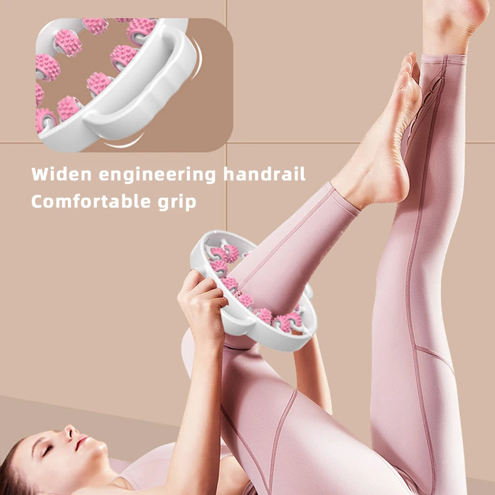 Leg Massager Roller – 12-Wheel Full Body Manual Massager