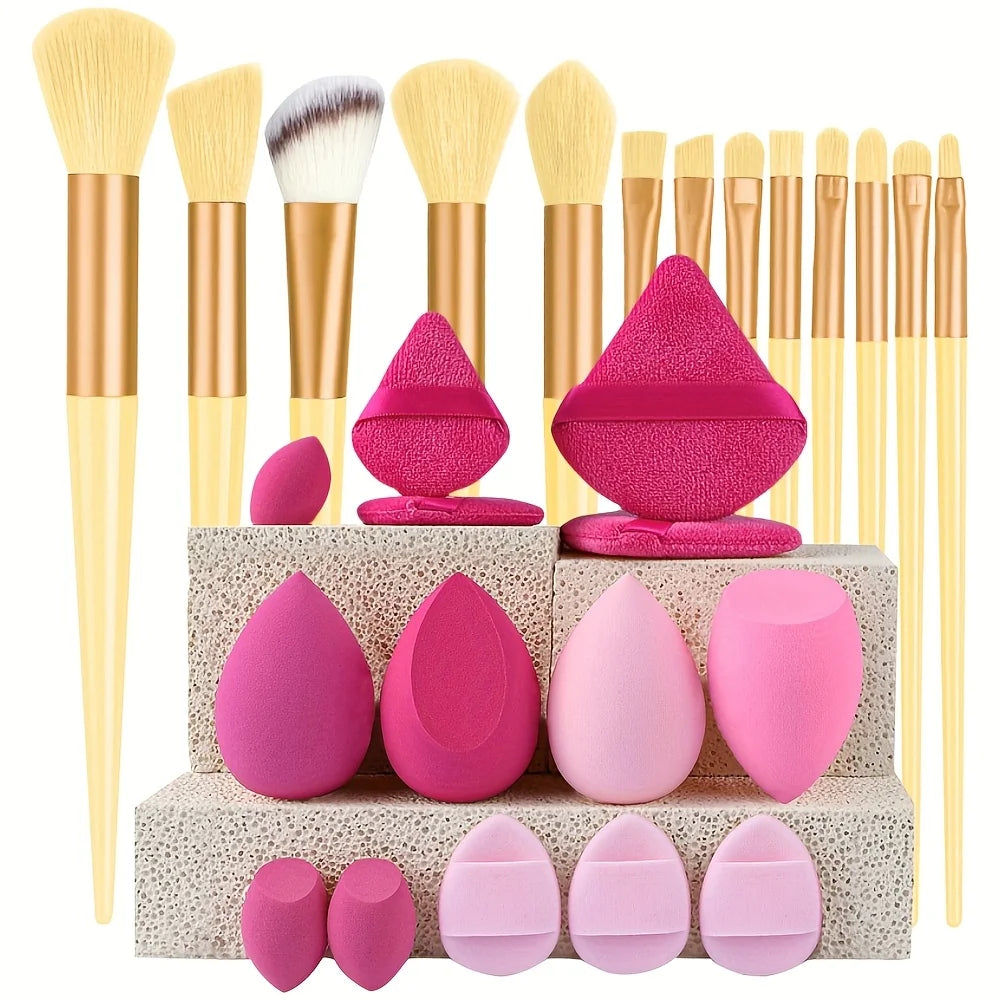 8-29Pcs Professional Makeup Brush Kit – Soft Eyeshadow & Foundation Brushes