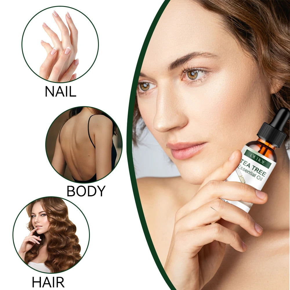 Tea Tree Essential Oil – Natural, Pure & Moisturizing Oil for Face, Body & Hair Care | Aromatherapy & Skin Repair