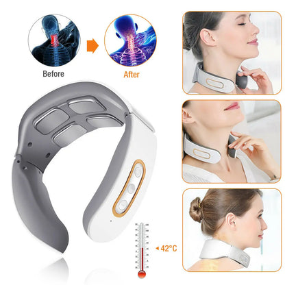 4 Head Kneading TENS with Heating & Magnetic Therapy