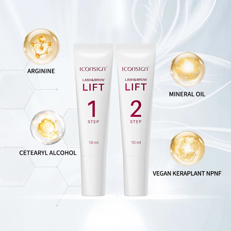 10ml Lash & Brow Lift Perm Set – Step 1 & 2 Fixation Lotion, Fast Shipping, Professional Brow & Lash Perming