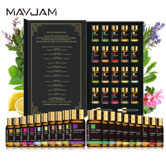 MAYJAM 20pcs Essential Oils Gift Set – Pure Natural Aromatherapy Kit