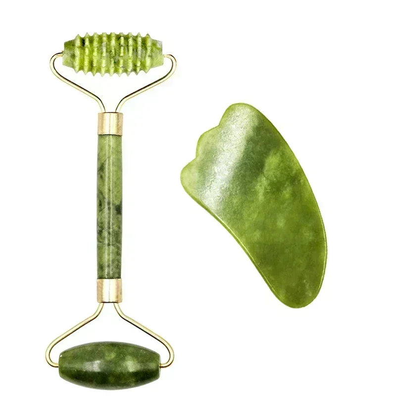 Natural Jade Gua Sha Face Massager – Facial & Eye Care SPA Tool