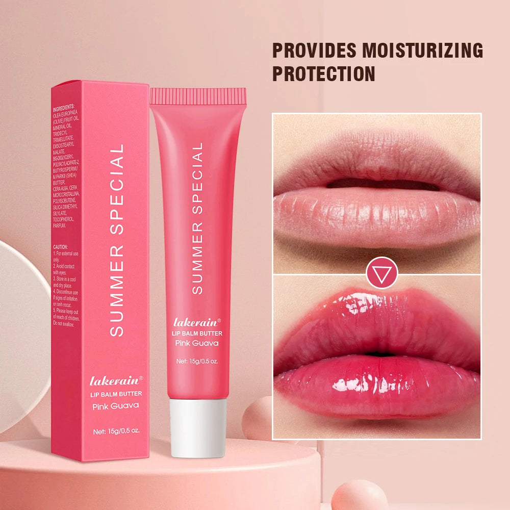 Summer Lip Balm & Moisturizing Lip Gloss – Transparent Lip Oil with Vanilla, Mint & Iced Coffee Scents