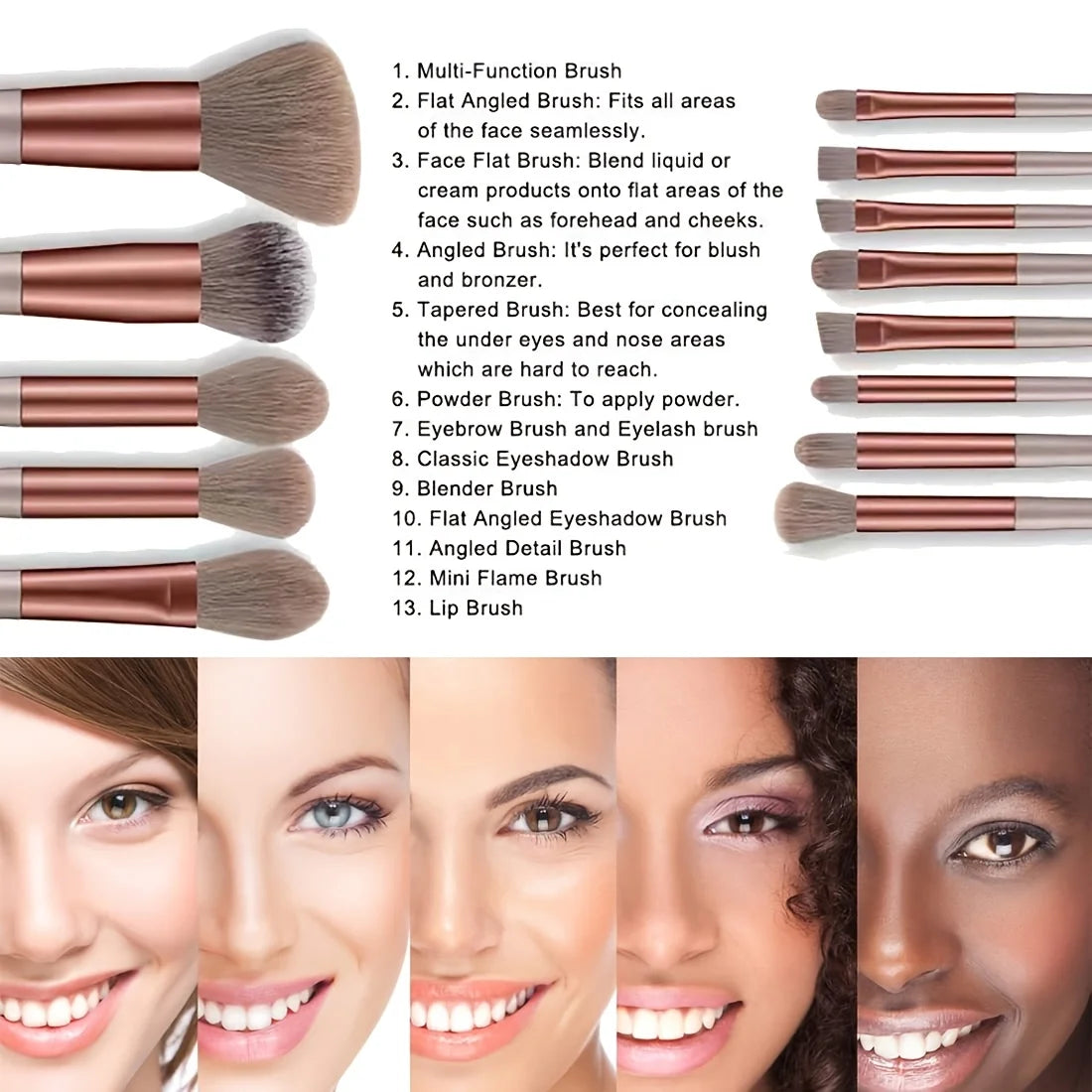 8-29Pcs Professional Makeup Brush Kit – Soft Eyeshadow & Foundation Brushes