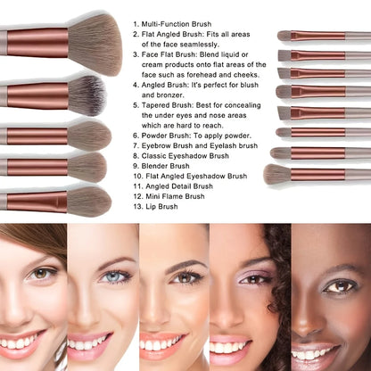8-29Pcs Professional Makeup Brush Kit – Soft Eyeshadow & Foundation Brushes