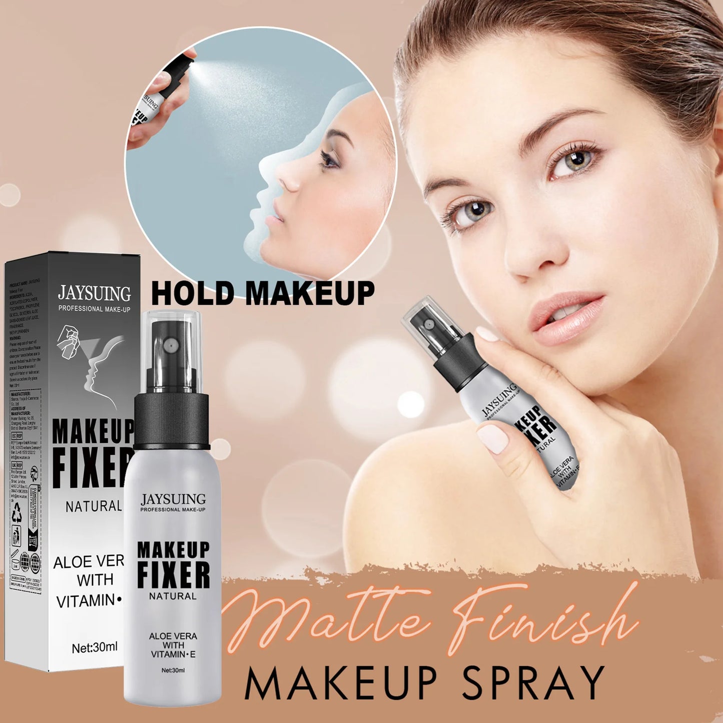Makeup Setting Spray – Moisturizing, Oil Control, Long-Lasting, Natural Matte Finish Cosmetic Fixer