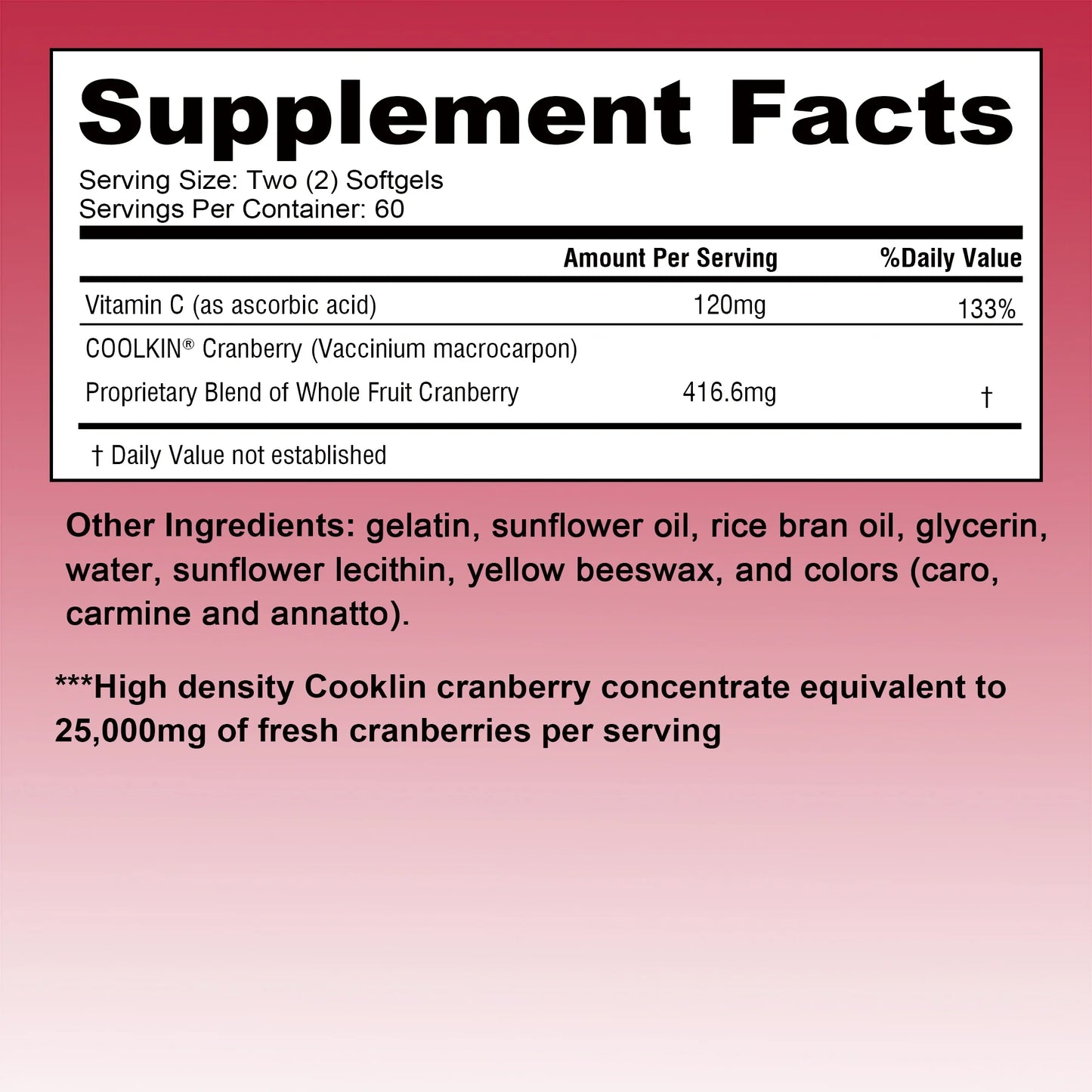 Cranberry + Vitamin C – Urinary & Immune Support