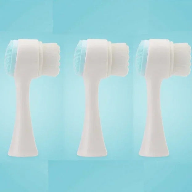 Silica Gel Facial Cleansing Brush – Double-Sided Exfoliating & Pore Cleaner