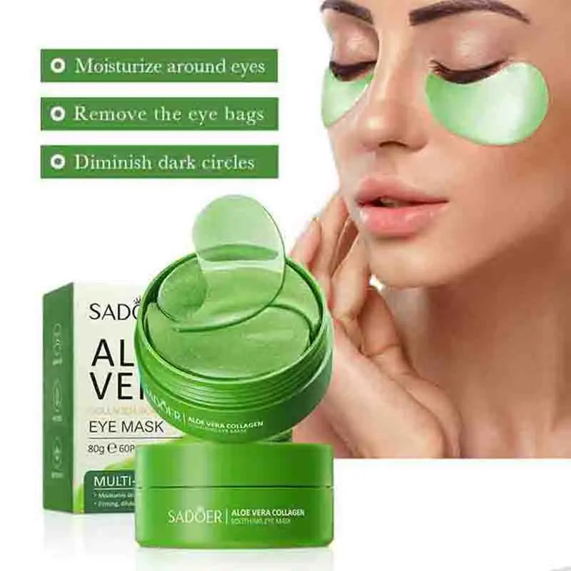 Aloe Vera Collagen Eye Mask – 60pcs Anti-Dark Circles & Moisturizing Eye Patches