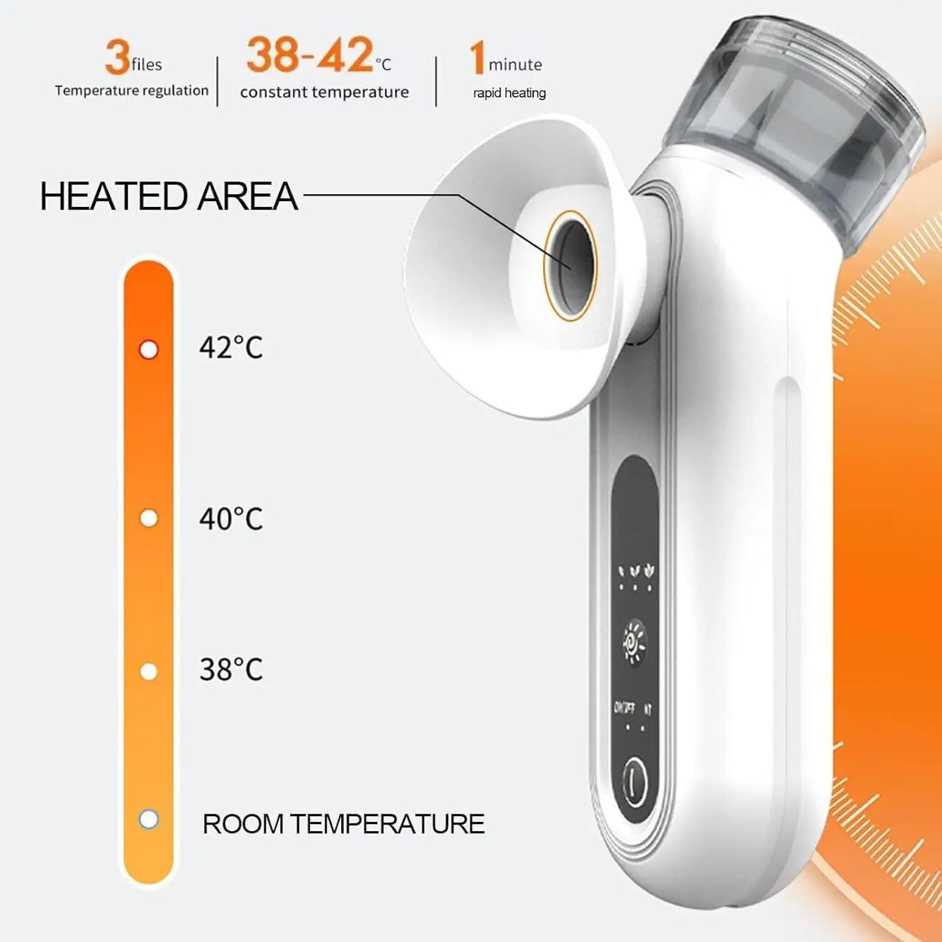 Heated Nano Mist Eye & Face Steamer – Portable Moisturizer & Massager