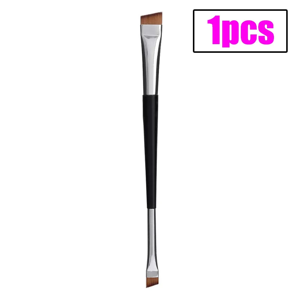 Professional Eyebrow & Eyeliner Brush Set – 15pcs Double-Headed