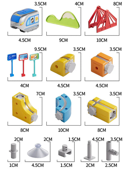 DIY Magnetic Train Toy – 1:64 Electric Track Vehicle for Kids
