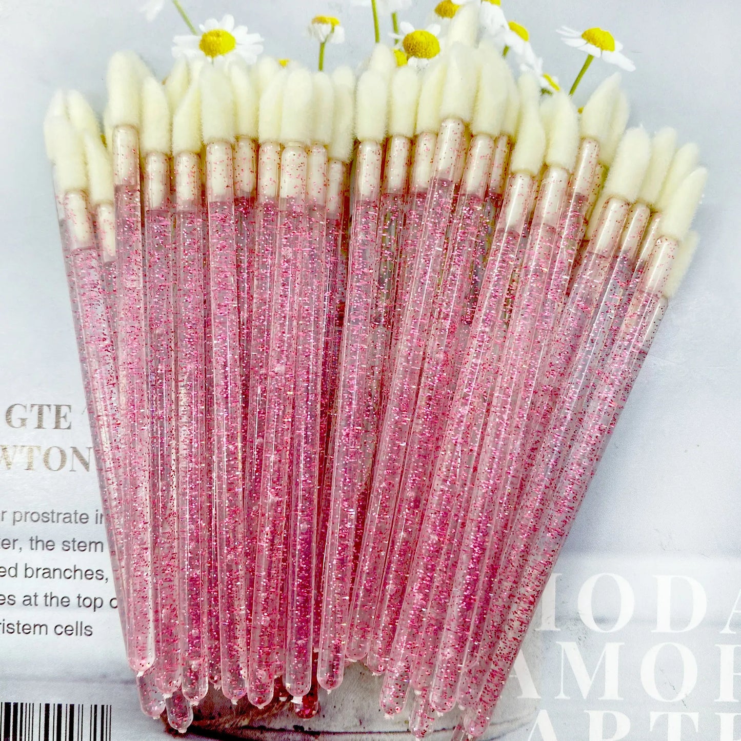 50/1000 PCS Disposable Lip Brush – Lipstick & Gloss Applicator Wands