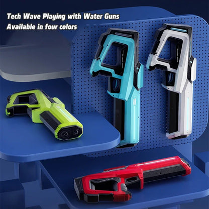 Electric Water Gun Squirt Pistol Space Battle Guns Child Pool Beach Outdoor Party Fight Shooting Toys Automatic Water Absorption