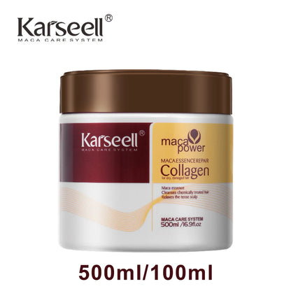 Karseell Collagen Hair Mask – Deep Repair Treatment for Dry & Damaged Hair (500ml/100ml)