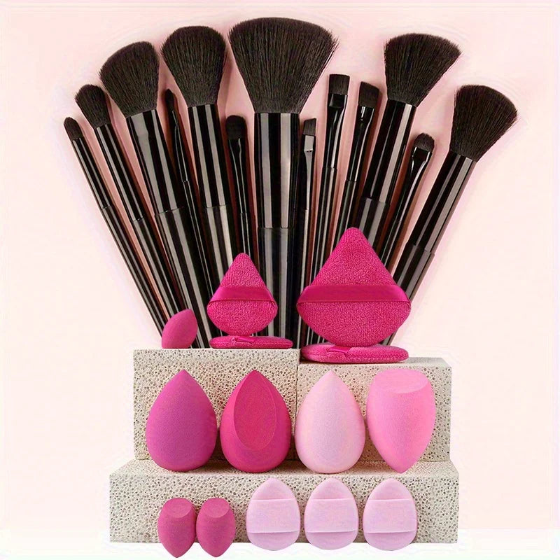 8-29Pcs Professional Makeup Brush Kit – Soft Eyeshadow & Foundation Brushes