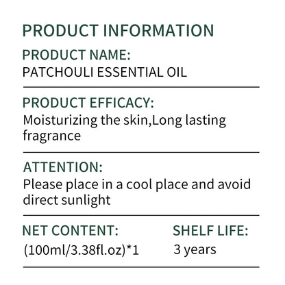 Patchouli Essential Oil – Aromatherapy & Massage Oil | Moisturizing, Nourishing & Hydrating Skin Care