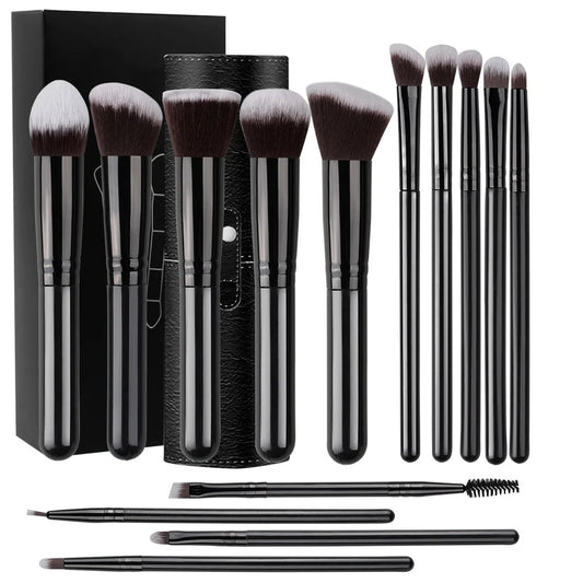14PCS Soft Fluffy Makeup Brush Set – Foundation, Blush & Eyeshadow