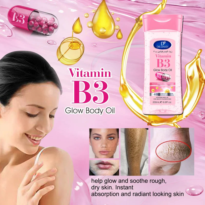 DR.DAVEY Vitamin B3 Body Oil – Nourishing Massage Care