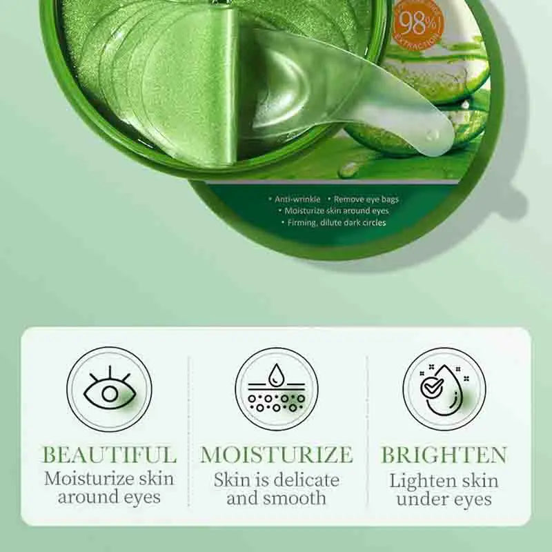 Aloe Vera Collagen Eye Mask – 60pcs Anti-Dark Circles & Moisturizing Eye Patches