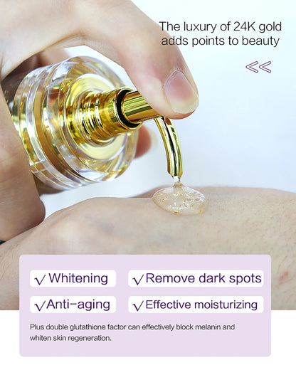 AILKE Double Glutathione Anti-Aging Set | Whitening Serum & Lotion for Dark Spots, Fine Lines & Uneven Skin